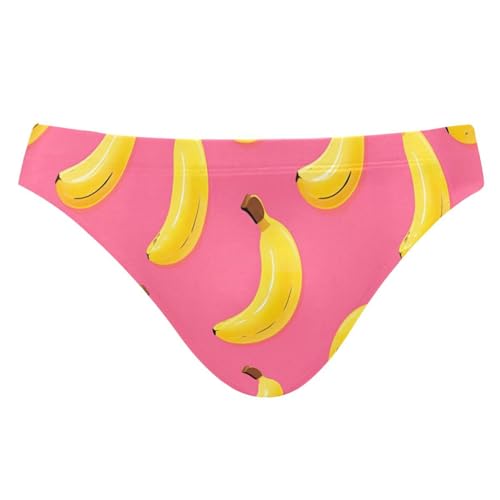 Pink Yellow Banana Men's Swimwear Sexy Bikini Solid Siwmming Briefs 20857198