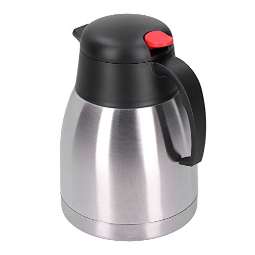 Stainless Steel Thermal Coffee Carafe, Double Walled Vacuum Flask Water Tea Beverage Dispenser Insulated Thermal Server(1.5L)