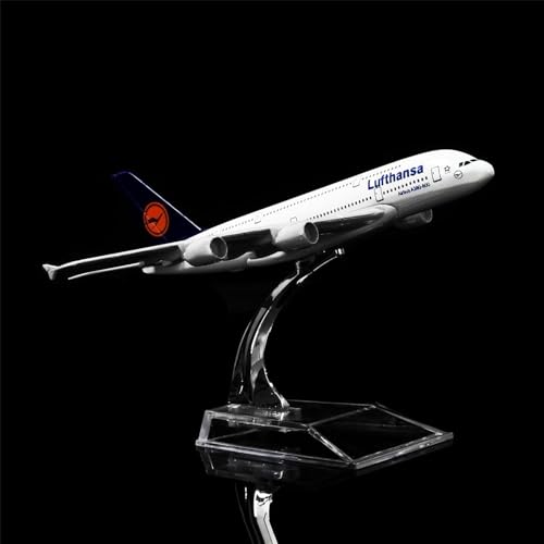 Image of Toys Uncle Diecast Aeroplane Scale Model, (A380 Lufthansa 16 CM)