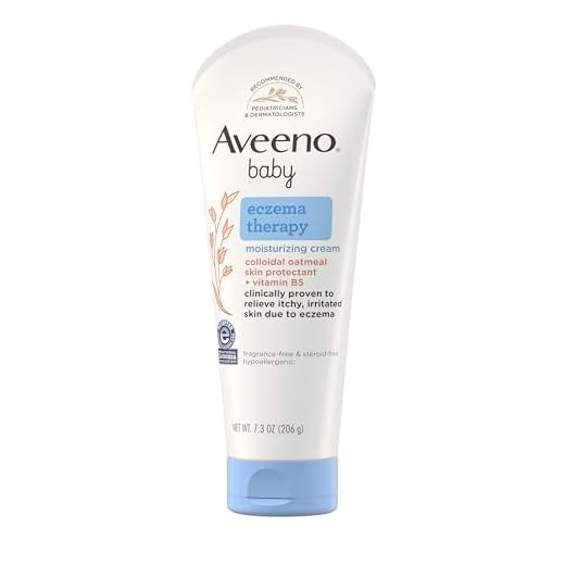 Aveeno Baby Eczema Therapy Moisturizing Cream, Natural Colloidal Oatmeal & Vitamin B5, Moisturizes & Relieves Dry, Itchy, Irritated Skin Due to Eczema, Paraben & Steroid-Free, 7.3 Ounce