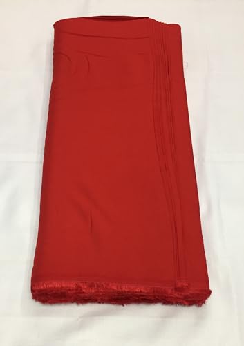 Image of BKRKJ Women's Rayon Cotton Unstitched Fabric by Meter for Sewing Suit Salwar Chudidar Patiyala Kurti Shirt Kameez Blouse Kurta Pyjama (2 Meter, Red)