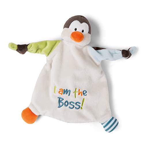 Doudou en tissu câlin Pingouin NICI I am The Boss pour bébé