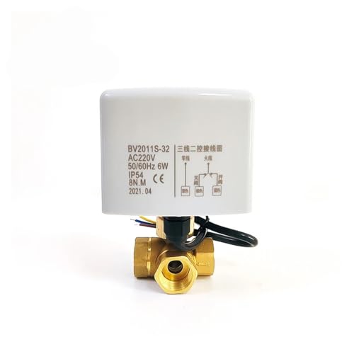 Vanne à bille électrique laiton 1/2 220V à trois fils et deux voies de commande