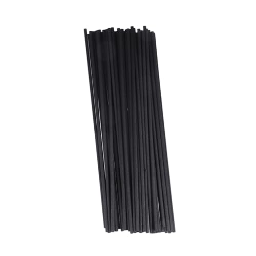 50 varillas difusoras negras de ratán natural para aroma miniatura 1