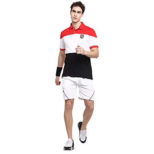 Image of OFF LIMITS Men's Mens Pcp Cns Core Polo T-Shirt (Black /White / Red Small)