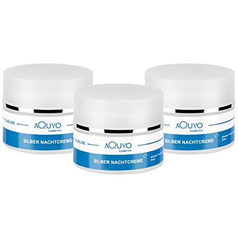 Blueline Microsilver Nachtcreme, Anti Aging Creme für Frauen und Männer, Gesichtscreme gegen unreine und trockene Haut Cover