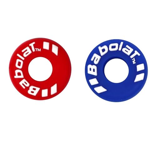 Tire Custom Tennis Racquet Vibration Dampeners, 2-Pack - Classic Red and Blue