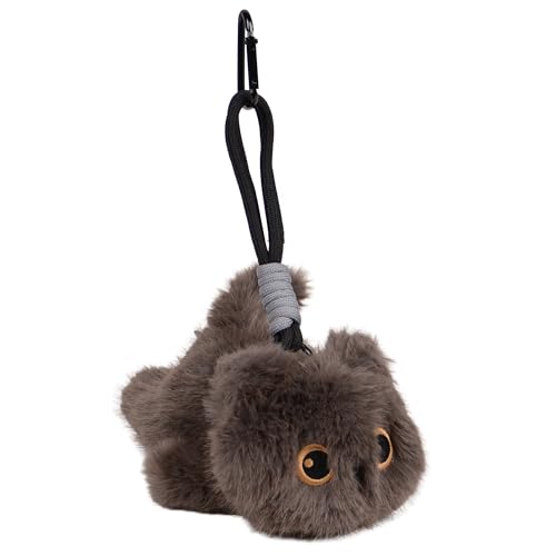 UNUS Gato de peluche moca suave de 17 cm con colgante