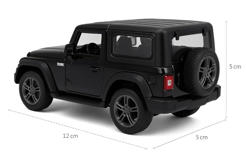 Image of Toytrek Mahindra Thar /Jeep Die-Cast Metal Toy for Kids | Pull Back Action Miniature Scaled Model Toy Car (Black)