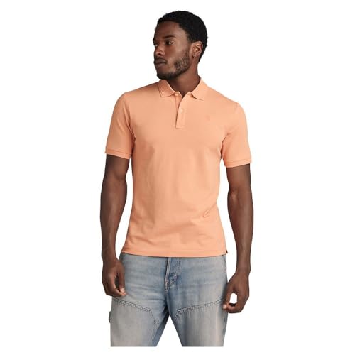 G-Star Raw Dunda Slim Polo Polos, Orange Pesca Bloom D11595-5864-G280 , M Para Hombre G-Star Raw Dunda Slim Polo Polos, Orange Pesca Bloom D11595-5864-G280 , M Para Hombre
