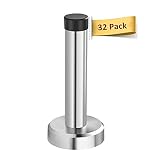 Stainless Steel Door Stopper with Sound Dampening Rubber Bumper，Wall Mount Door Stop, Contemporary