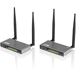 AIMIBO HDMI Wireless Transmitter & Receiver 1080P, Multiple TXS & RXs, 5.8G HDMI Extender with KVM, IR Remote, Loop-Out, 656FT, Cast Video Audio for Laptop, Fire TV Stick, Satellite to TV, Projector