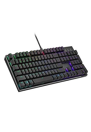 Cooler Master SK652 Space Gray Full Mechanical Low Profile Gaming Keyboard, Tactile Brown Switches, Customizable RGB, Ergonomic Design, USB-C Connectivity, Mac/Windows, QWERTY (SK-652-GKTM1-US)