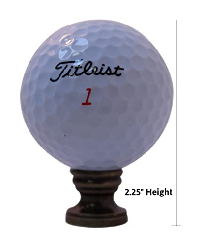 Image of Golf Ball Lamp Finial, White, 2.25 inchh