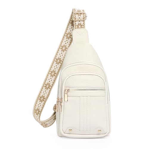 GAEKEAO Bolso Bandolera Mujer, Bolsos para Universitarias Cuero PU Bolso Cruzado Pequeño, Bolsos de Hombro con Correa Ancha Ajustable Bolsa de Pecho