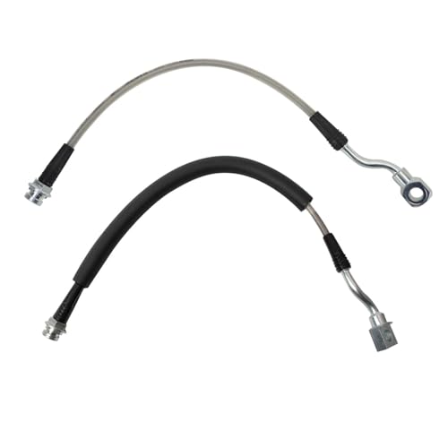 Image of TRQ Brake Hose Set Compatible with 2002-2003 Chevrolet Silverado 2500 Silverado 2500 HD GMC Sierra 2500 Sierra 2500 HD