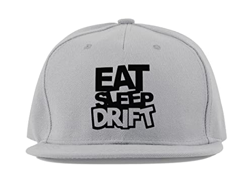 Casquette de baseball Eat Sleep Drift grise idéale pour les rassemblements de voitures JDM