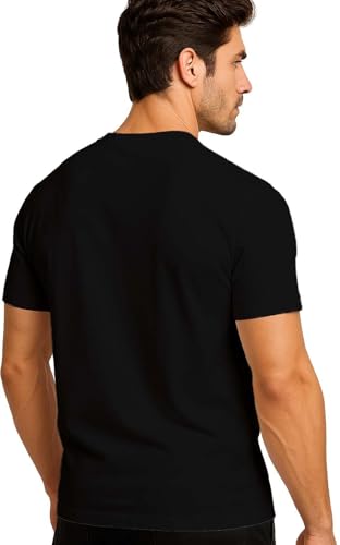 Image of JUARI BE A GENTLEMAN Men's Polycotton Printed T-Shirt | Stylish Round Neck Half Sleeve Casual Tee for Men | Comfortable & Breathable T-Shirt for Office, Travel, Gym & Outdoor Use Pack of 2