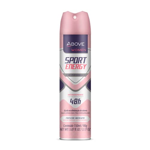 ABOVE 48 Hours Antiperspirant Deodorant, Sport Energy, 3.17 oz - Dry Spray Deodorant for Women - Floral Scent - Antiperspirant Spray - No Stains