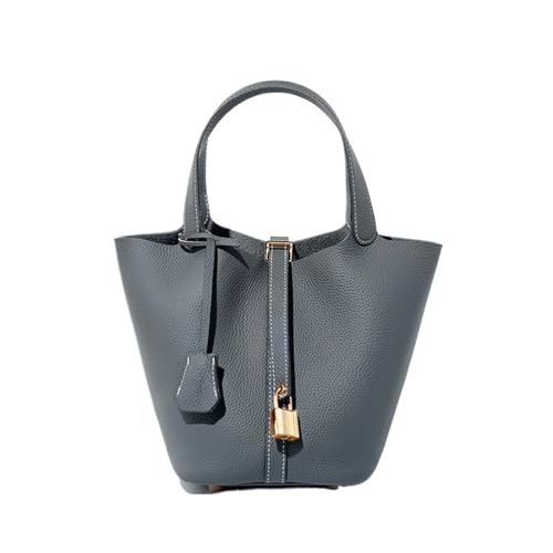 Sac seau décontracté minimaliste doté d'une serrure en métal élégante