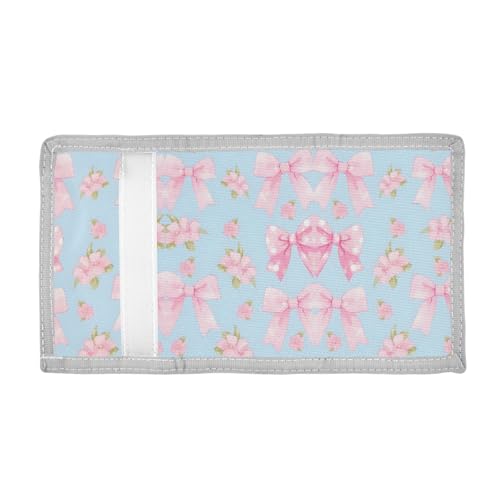 ALAZA Kids Wallets for Boys Girls Toddler Trifold Wallet Children Small Bow Tie Blue with Zipper Coin Pocket2