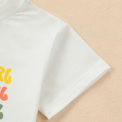 Image of Summer Kids Toddler Baby Girl Birthday Shirt Short Sleeve Birthday Girl Letters Print T-Shirt Tops for Girls 1-5 Years
