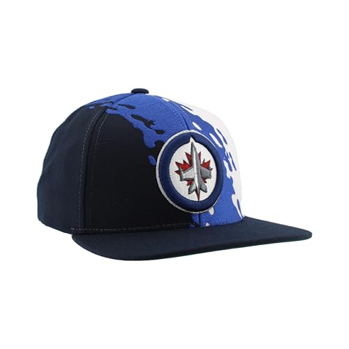 Image of ZHATS NHL Unisex-Adult NHL Officially Licensed Adjustable Snapback Hat Flat Bill Z11 Retro Paintbrush