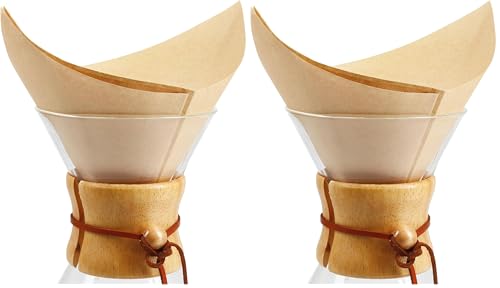 Image of YQL Pour Over Coffee Filter, Unbleached Disposable Coffee Filter Papers for Pour Over Coffee Maker Drippers and More(100Pcs) (Pack of 2)