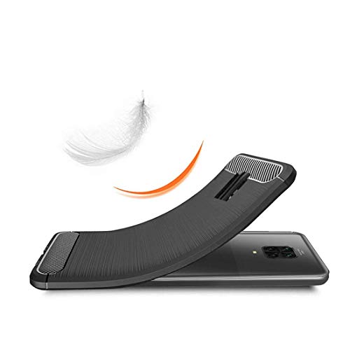 Image of NISHTECH Carbon Fiber Hybrid Armor Drop Tested Shock Proof TPU Back case Cover for redmi Note 9 pro /pro max /Poco m2 pro - Red (HJGSD12415)