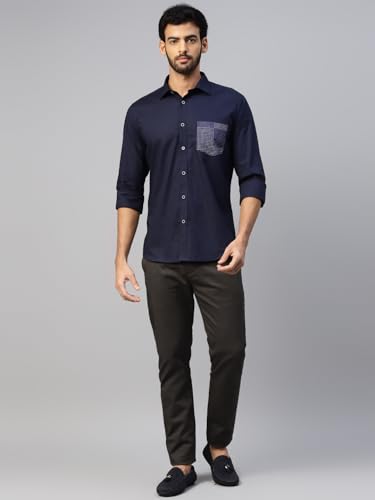 Image of DON VINO Men's Blue & Purple Small Checks Formal Shirt