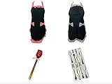 The Best 2 Women's Aprons, Kitchen Towel, Red Spatula Bundle - Vintage Retro 50s Waitress Black...