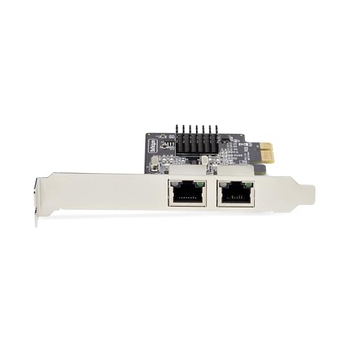 Image of StarTech 2-Port Gigabit PCIe Network Card, NIC, Adapter (ST1000SPEXD4T) | 2x Realtek RTL8111H, PCI Express LAN Card
