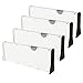 GOYADA 4 Pcs Séparateur de Tiroir Cuisine Extensible, Separateur Tiroirs en Plastique Modulable (27.5-43.5 cm), Organisateurs de Tiroir Réglables pour Bureau, Cuisine,Salle de Bain, Chambre à Coucher