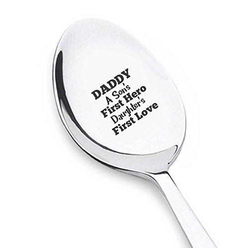 Best Gifts For Dads Birthday Daddy A Sons Hero A Daughters Love Spoon Engraved Spoon Gift For Fathers Day Christmas Gifts From Daughter Son