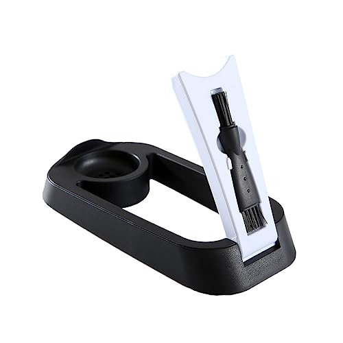 FOMIYES Ergonomic Electric Shaver Holder Foldable Razor Base with Cleaning Brush Water-draining for Longevity Black