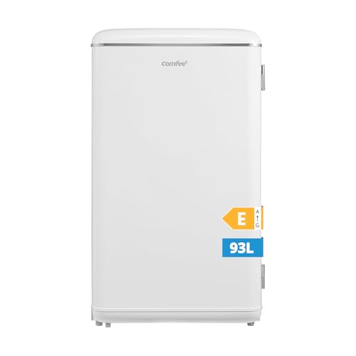 COMFEE' RCD93WH2EURT(E) Frigorifero Monoporta 93L, Design Retrò, Controllo Temperatura Regolabile, Adatto per Casa, Ufficio e Altre Applicazioni Domestiche, Colore Bianco