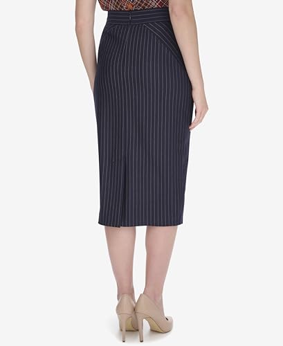 Tommy Hilfiger Women's Midi Length Slim Striped Skirt4