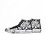 Affliction Unisex Hi-Top Sneakers Shoes, Skull Print, Men's Lace-Up High Top Shoes (Black (Skeleton), US Footwear Size System, Adult, Men, Numeric, Medium, 11)