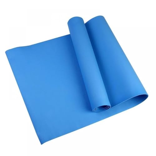 Image of Eco-Friendly Non-Slip Yoga Mat 4mm - Anti-Skid Exercise Mat for Home, Gym, Outdoor Workouts | Meditation, Yoga Asanas, Fitness | Yoga Mat for Men, Women & Kids - Multicolor ( Color may vary as per availability ) (Blure, 4 mm)