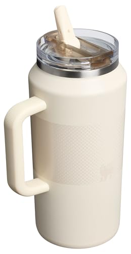Image of STANLEY Quencher ProTour Flip Straw Tumbler with Leakproof Lid 64 oz | Built-In Straw and Handle | Large Capacity for Travel & Sports | Insulated Stainless Steel Cup | BPA-Free | Cream Fade
