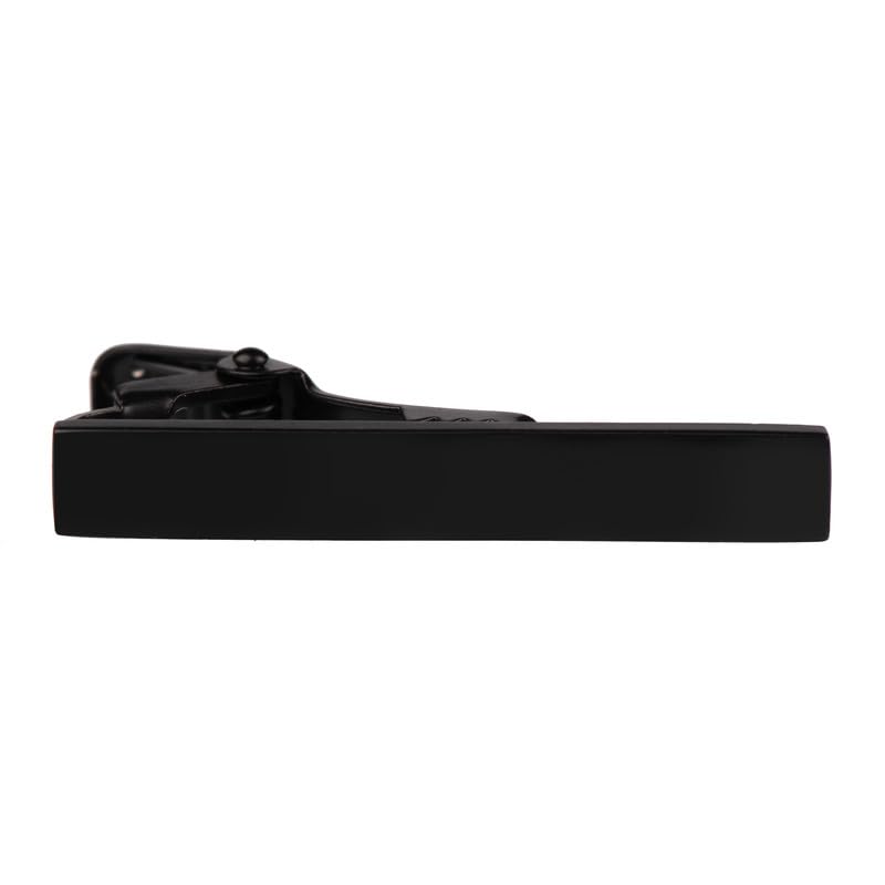Solid Elegant Black Tie Bar For Men-image-26