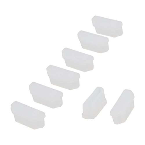 uxcell - a16040100ux0073eu a16040100ux0073 Rubber Computer TV HDMI Female Port Dust Dustproof Cover Protector 8pcs Clear Pack of 8