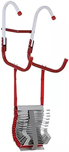 Portable Fire Ladder 2 Story, Emergency Escape Ladder Anti-Slip Rungs Rope Ladder Retractable Metal Escape Ladder (Color : Red, Size : 8m)