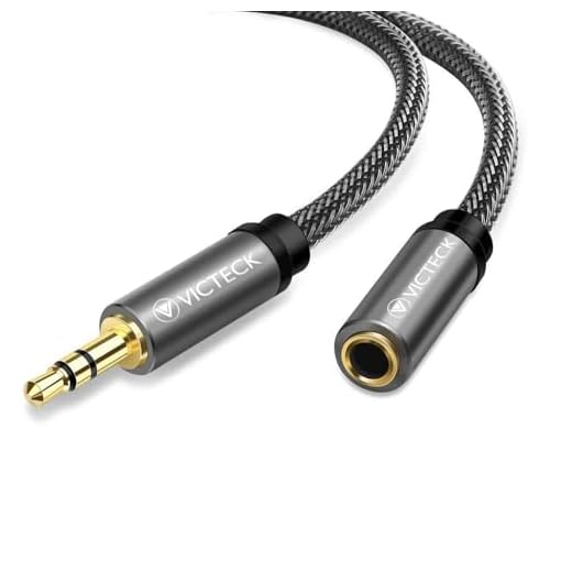 VICTECK Headphone Extension Cable, 6.6FT Hi-Fi Sound 3.5mm Extension Cable TRS Gold Plated Jack, 3.5mm Audio Cable Male to Female Aux Cord Extender Compatible with iPhone iPad Tablets Media Players