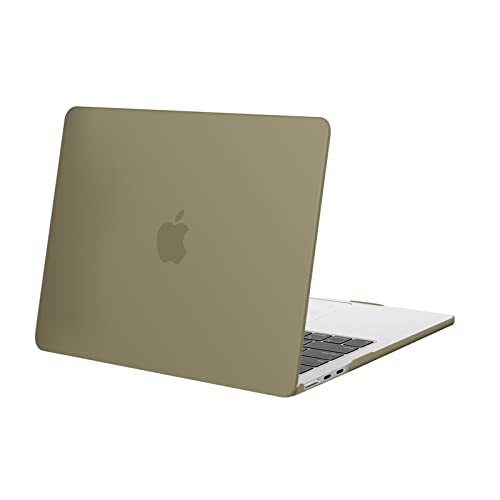 Image of MOSISO Compatible with MacBook Air 13 inch Case M5 2026 M4 2025 M3 M2 2024-2022 A3449 A3240 A3113 A2681, Scratches-Resistant Protective Hard Shell for MacBook Air 13.6 inch Case, Olive Yellow