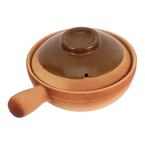 Multifunzionale: adatta a varie tecniche di cottura come bollire, sobbollire e cuocere al forno, questa pentola è un accessorio versatile e indispensabile in cucina, pentola asiatica, pentola in terracotta multifunzionale
