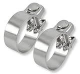 2x Auspuffschellen ø von 34 bis 82 mm Edelstahl Breitbandschellen Klemme Bandschelle Rohrschelle (62,5 mm (61 - 64mm))