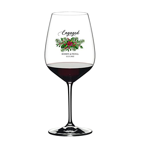 Verres Our First Christmas Engaged pour trinquer à votre amour éternel