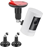 2 Packs Adhesive Ring Camera Mount Stick Up Mount Holder Compatible with Outdoor Security Camera, 360° Degree Adjustable Security Mounting Bracket,Camera Not Included (Black, 2 Packs)