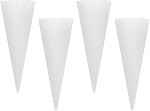 homozy 4Pcs 16cm Cone Living Room Decorative Glass Vase